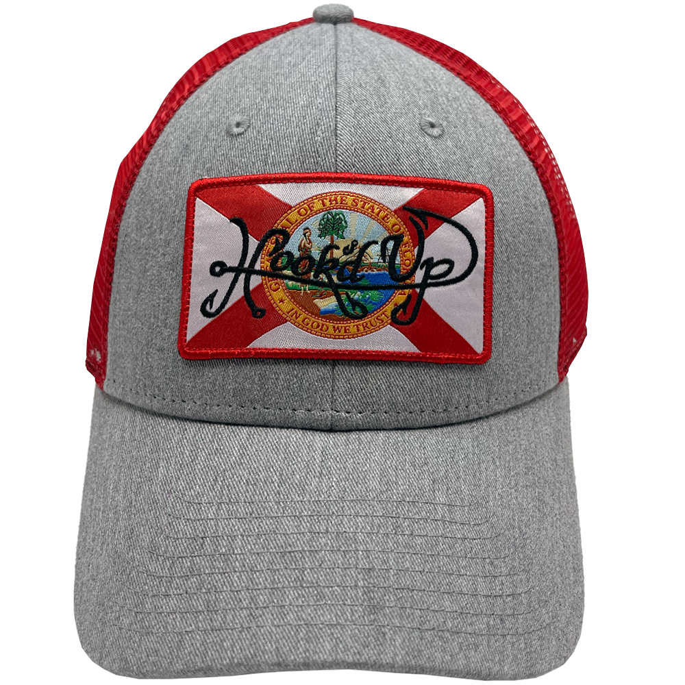 Signature Florida Flag Snapback Hat (Heather/Red)