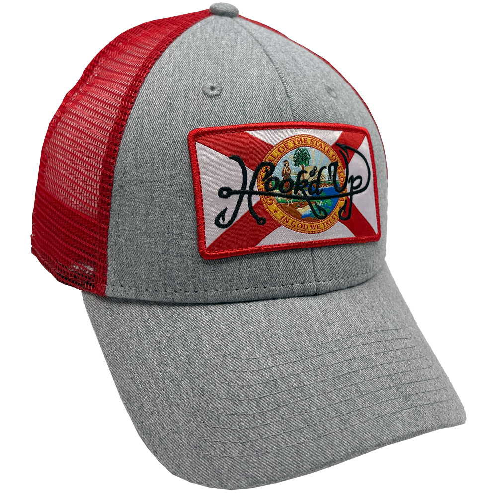 Signature Florida Flag Snapback Hat (Heather/Red)