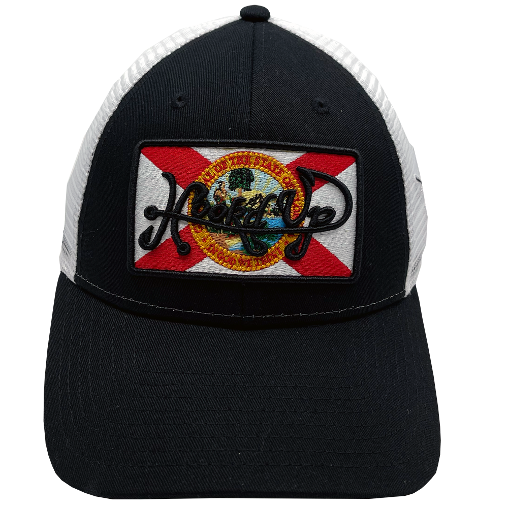 Signature Florida Flag Snapback Hat (Black/White) - Sailfish