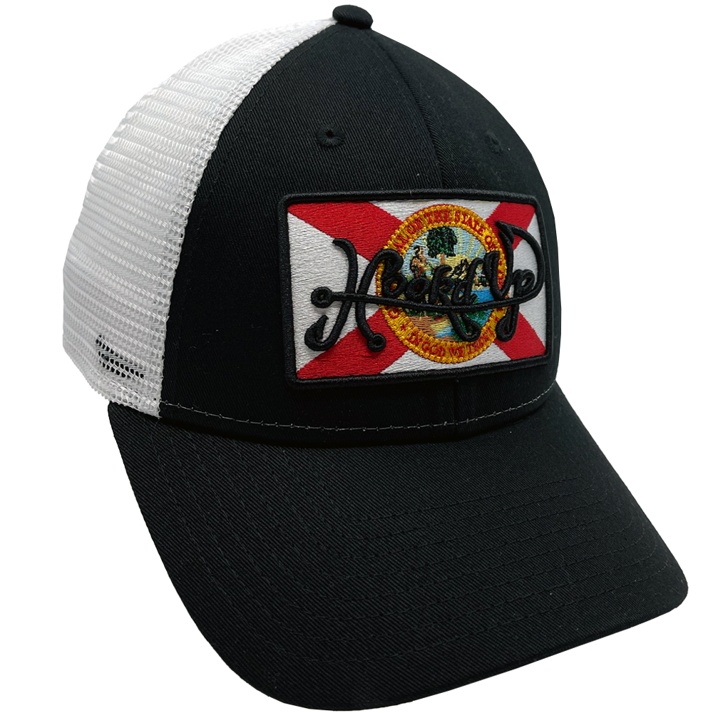 Signature Florida Flag Snapback Hat (Black/White) - Sailfish