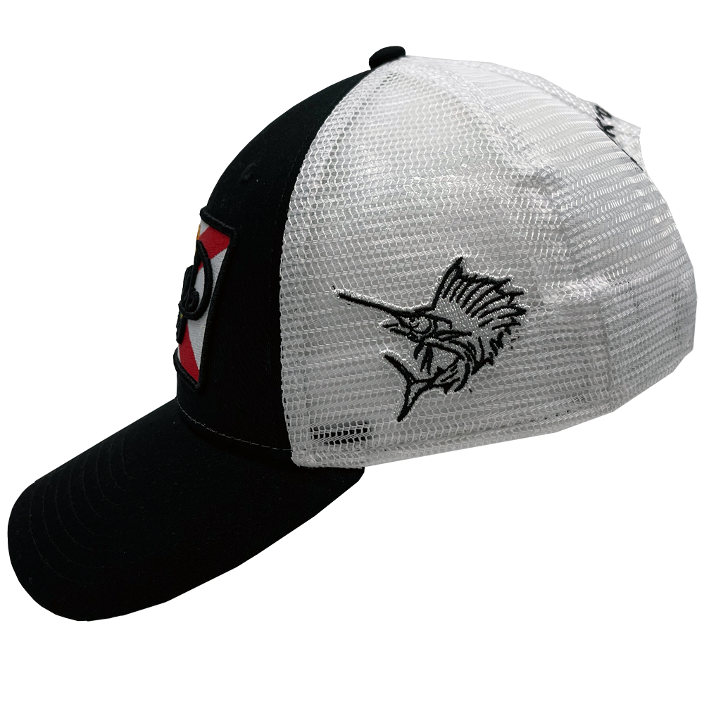 Signature Florida Flag Snapback Hat (Black/White) - Sailfish
