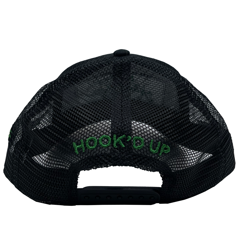 Signature Florida License Plate Snapback Hat (Black/White) - Sailfish