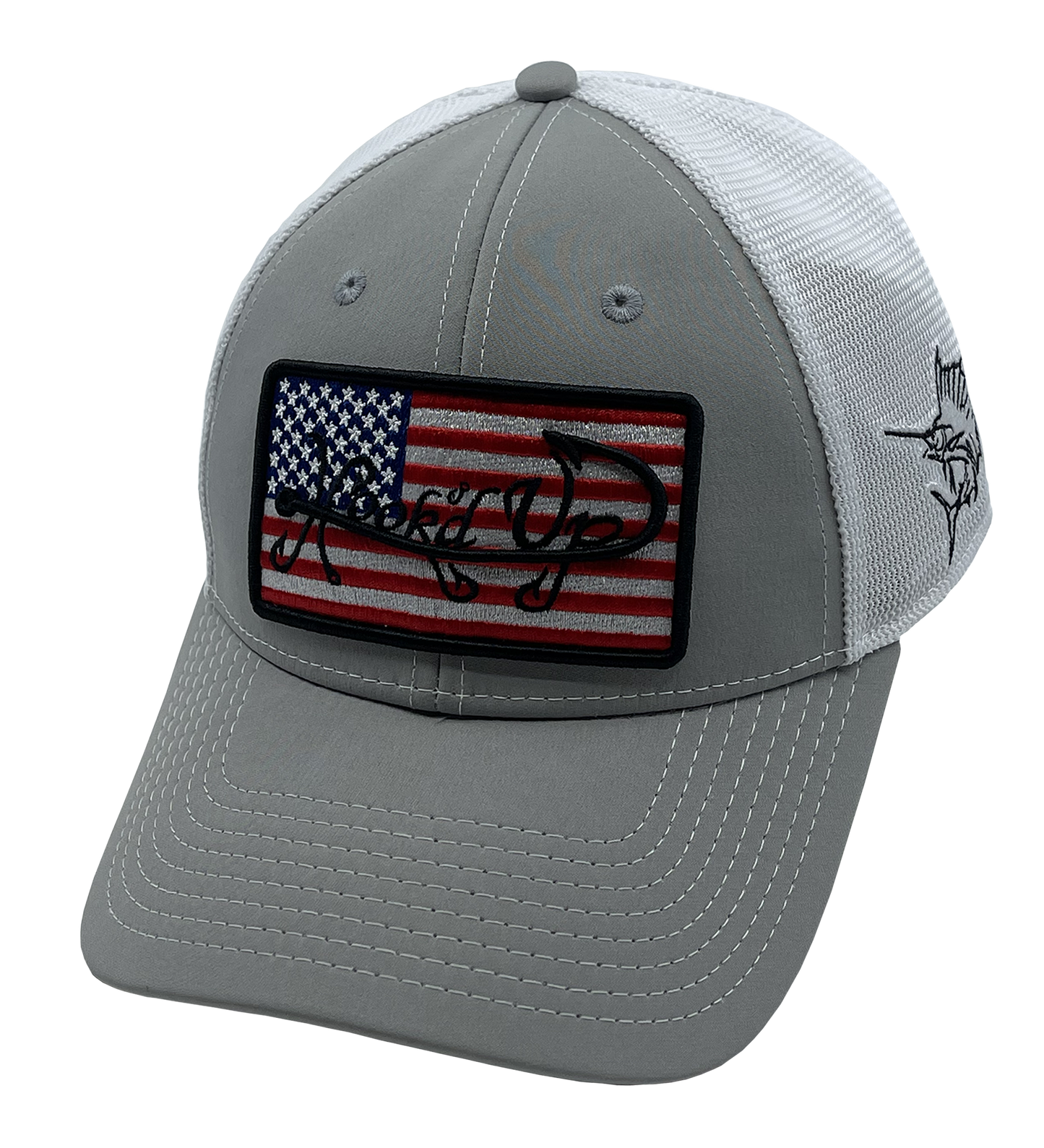 Signature American Flag Snapback Hat (Gray)