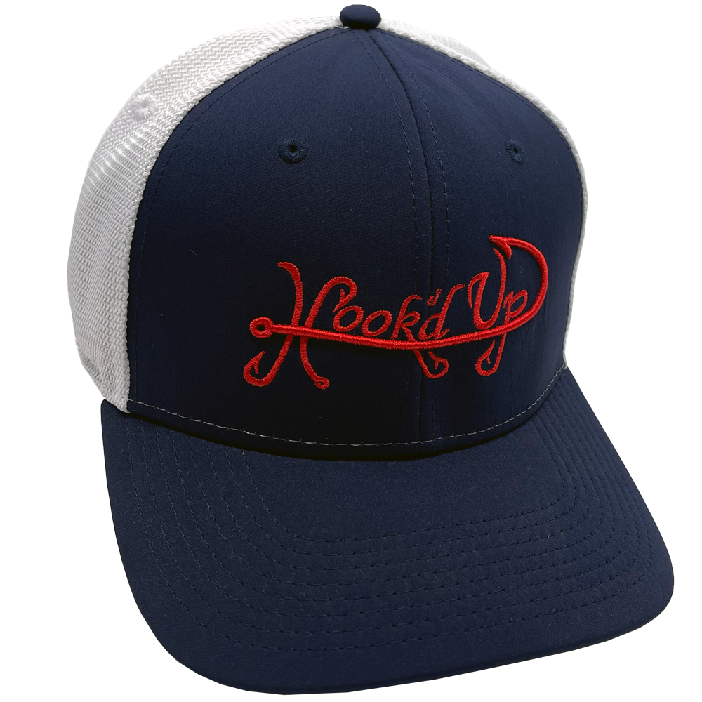 Signature Flex Fit Hat (Navy/White) - Hogfish