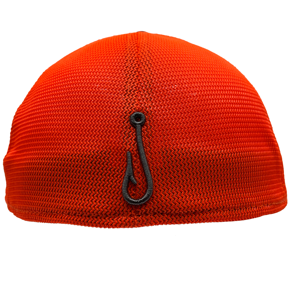 Signature Flex Fit Hat (Neon Orange/Charcoal) - Hogfish