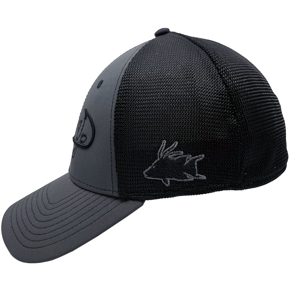 Signature Flex Fit Hat (Charcoal/Black) - Hogfish