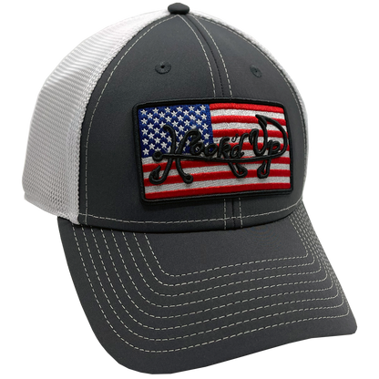 Signature American Flag Snapback Hat (DK Gray)