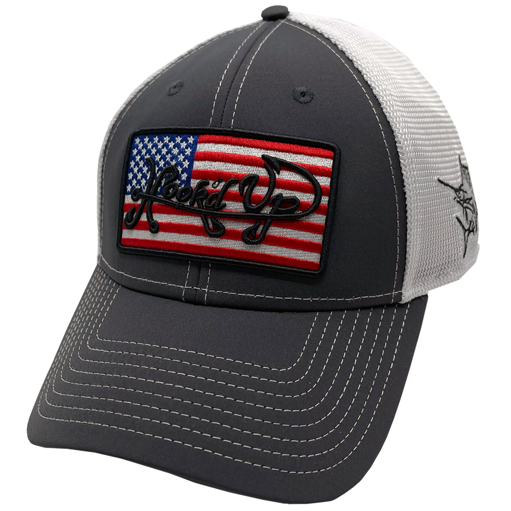 Signature American Flag Snapback Hat (Gray)