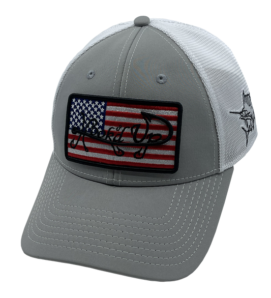 Signature American Flag Snapback Hat (Gray)